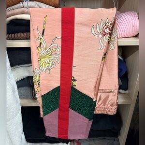 Scotch & Soda Floral Pink and Red drawstring pant.